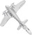 Image of DC-3 Vintage Plane Charm (Choose Metal) by Rembrandt