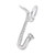 Image of Detailed Saxophone Charm (Choose Metal) by Rembrandt