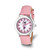 Disney Kids Minnie Mouse Pink Leather Band Time Teacher Watch