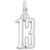Image of Elegant Number 13 Charm (Choose Metal) by Rembrandt