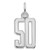 Image of Elegant Number 50 Charm (Choose Metal) by Rembrandt