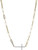 Image of ELLE Jewelry - 17" + 2" Gold Plated Sterling Silver Paperclip Necklace w/ Sideways CZ Cross