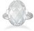 Image of Faceted Clear CZ Ring 925 Sterling Silver - LIMITED STOCK