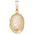 Oval with Flower Design Locket Charm - 8601-Gold-Locket-Closed-RC_REV