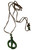 Image of Genuine Canadian Green Nephrite Jade Freeform Pendant on Cord