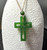 35mm Natural Untreated Nephrite Jade Cutout Centers Cross Pendant Religious