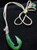 Image of Genuine Natural Nephrite Jade Fish Hook Pendant Necklace 3748-1
