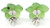 Genuine Natural Nephrite Jade Flower Stud Earrings