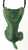 Image of Genuine Natural Nephrite Jade Hanging Cat Necklace Adorable Kitty