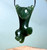 Natural Untreated Nephrite Jade Hanging Cat Necklace Adorable Kitty