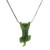 Natural Untreated Nephrite Jade Hanging Cat Necklace Adorable Kitty