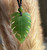 Natural Untreated Nephrite Jade Monstera Leaf Pendant Necklace on Cord