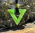 Natural Untreated Nephrite Jade Open Triangle Pendant Necklace on Cord