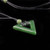 Natural Untreated Nephrite Jade Open Triangle Pendant Necklace on Cord