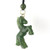 Natural Untreated Nephrite Jade Rearing Horse Pendant Necklace w/ Wax Cord