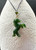 Natural Untreated Nephrite Jade Rearing Horse Pendant Necklace w/ Wax Cord