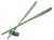 Genuine Natural Nephrite Jade Solid Chopsticks Green w/ Rest Stand
