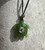 Natural Untreated Nephrite Jade Turtle Pendant Necklace w/ Abalone Shell