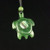 Genuine Natural Nephrite Jade Turtle Pendant Necklace w/ Abalone Shell
