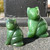 Natural Untreated Nephrite Jade Sitting Cat Figurine