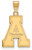 Image of Gold Plated 925 Silver Appalachian State University Lg LogoArt Pendant GP004APS