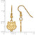 Image of Gold Plated 925 Silver Arkansas State University Sm Dangle Earrings by LogoArt
