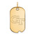Gold Plated 925 Silver Georgia Institute of Technology Sm Dog Tag by LogoArt