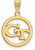 Image of Gold Plated 925 Silver Georgia Institute of Technology Sm Pendant Cir by LogoArt