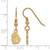 Image of Gold Plated 925 Silver James Madison University X-Small Dangle Earrings LogoArt