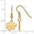 Image of Gold Plated 925 Silver Kansas State University XSmall Earrings LogoArt GP006KSU