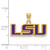 Image of Gold Plated 925 Silver Louisiana State University Sm Enamel Pendant by LogoArt
