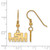 Image of Gold Plated 925 Silver Louisiana State University XS Earrings LogoArt GP045LSU