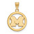 Image of Gold Plated 925 Silver Michigan (University Of) Sm Pendant Circle by LogoArt