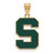 Gold Plated 925 Silver Michigan State University Large Pendant LogoArt GP032MIS