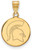 Image of Gold Plated 925 Silver Michigan State University Medium Pendant LogoArt GP069MIS