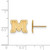 Image of Gold Plated 925 Silver Montana State University XSmall Earrings LogoArt GP030MTU Image of Gold Plated 925 Silver Montana State University XSmall Earrings LogoArt GP030MTU