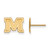 Gold Plated 925 Silver Montana State University XSmall Earrings LogoArt GP030MTU