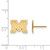 Gold Plated 925 Silver Montana State University XSmall Earrings LogoArt GP030MTU