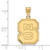 Image of Gold Plated 925 Silver North Carolina State University Lg Pendant LogoArt GP004