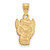 Gold Plated 925 Silver North Carolina State University Med Pendant LogoArt GP045