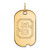Gold Plated 925 Silver North Carolina State University Sm Dog Tag by LogoArt