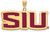 Image of Gold Plated 925 Silver Southern Illinois University Large Enamel Pendant LogoArt