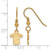 Image of Gold Plated 925 Silver Syracuse University XSmall Earrings LogoArt GP005SYU