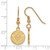 Image of Gold Plated 925 Silver U of Louisiana at Lafayette Sm Dangle Earrings by LogoArt