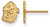 Image of Gold Plated 925 Silver University of Georgia XSmall Earrings LogoArt GP049UGA