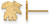 Image of Gold Plated 925 Silver University of Kentucky XSmall Earrings LogoArt GP050UK