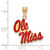 Image of Gold Plated 925 Silver University of Mississippi Large Pendant LogoArt GP057UMS