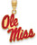 Image of Gold Plated 925 Silver University of Mississippi Large Pendant LogoArt GP057UMS