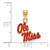 Image of Gold Plated 925 Silver University of Mississippi Sm Pendant by LogoArt GP056UMS