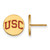 Gold Plated 925 Silver University of Southern California Enamel Earrings LogoArt